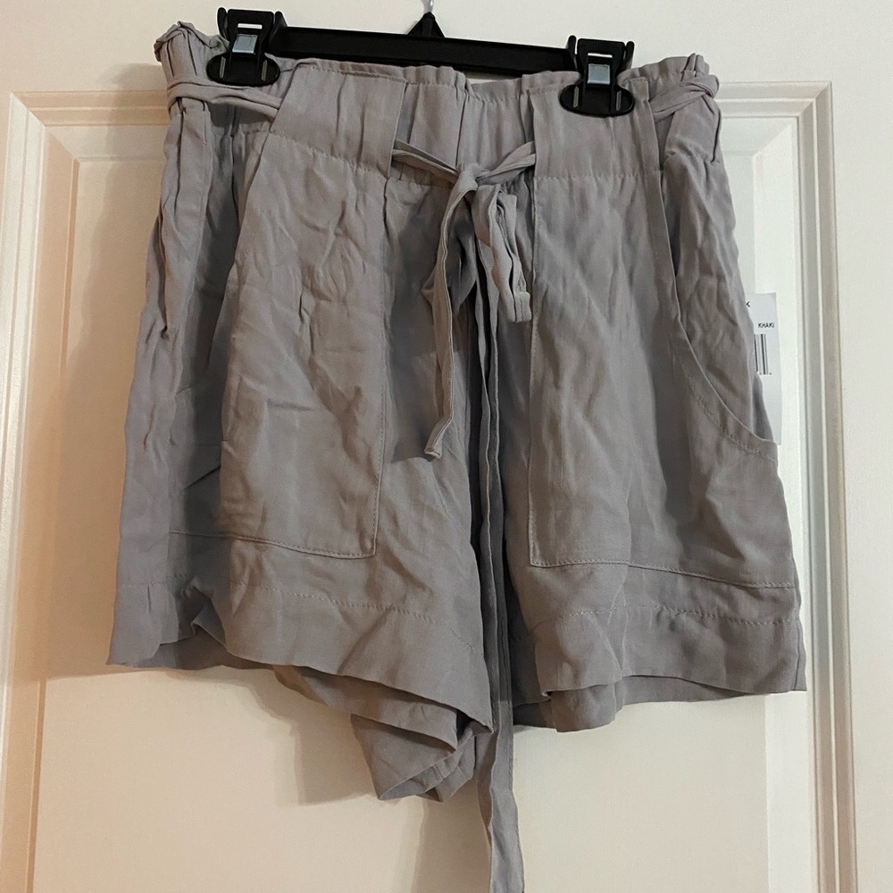NWT Belk Indigo Rein Grey Front Tie Shorts - Picture 1 of 8